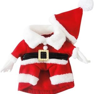 NWT 3XL Christmas Costumes Dog/cat suit with Cap Santa Clause outfit